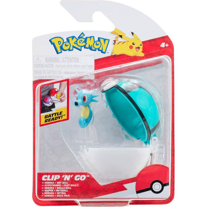 Jazwares Pokémon Clip N Go Poké Ball Horsea a Net Ball