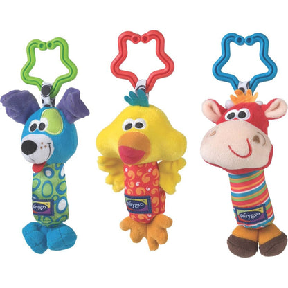 Playgro Cestovní závěsné hračky 3 ks
