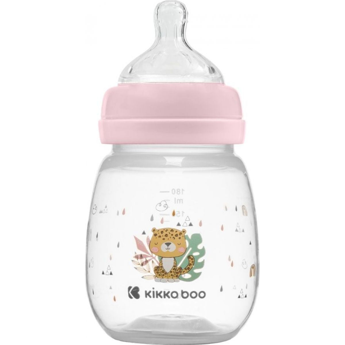 KikkaBoo Kojenecká láhev 180 ml 3m+ Savanna Pink
