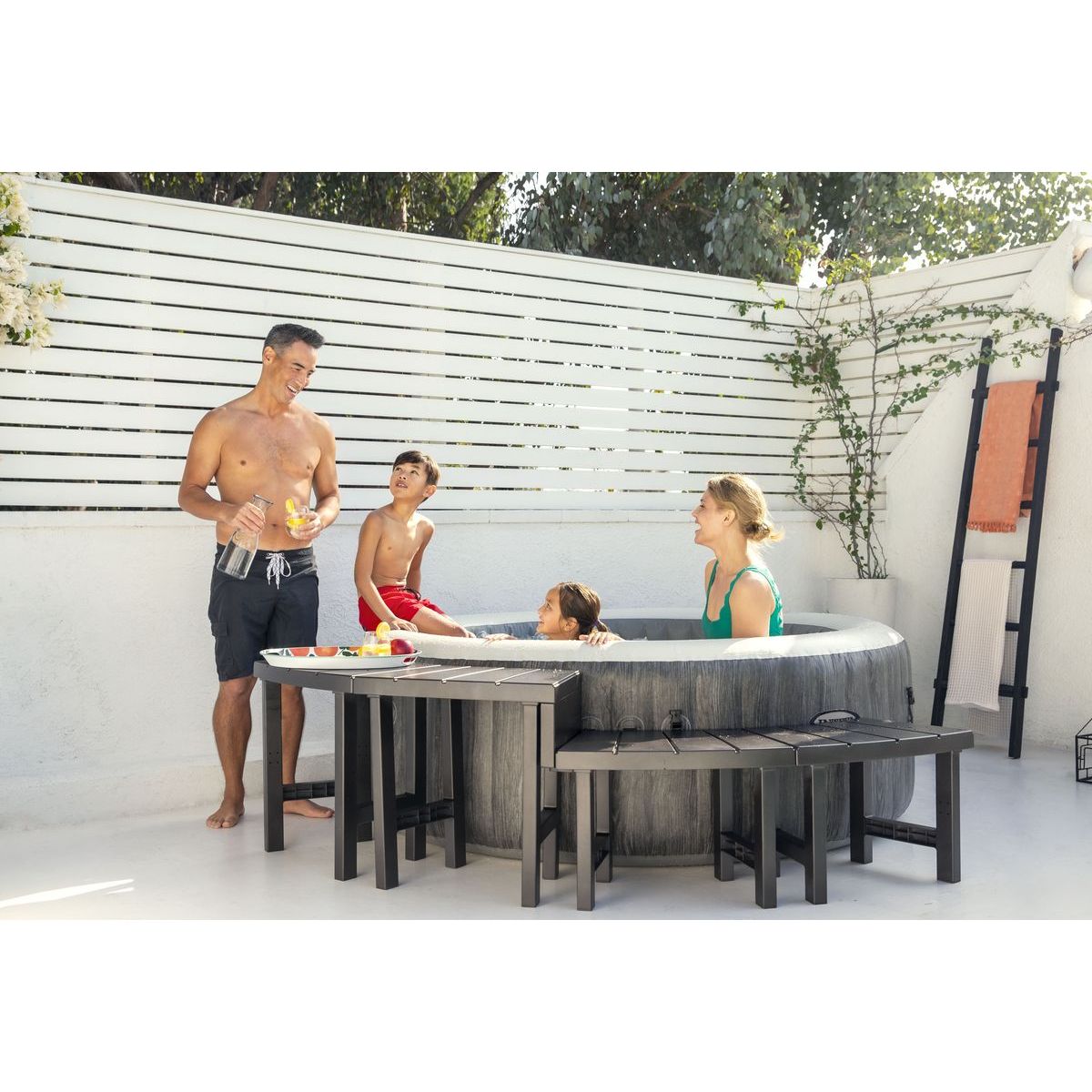 Intex 28440NP Vířivka PureSpa™ Greywood Bubble Deluxe pro 4 osoby