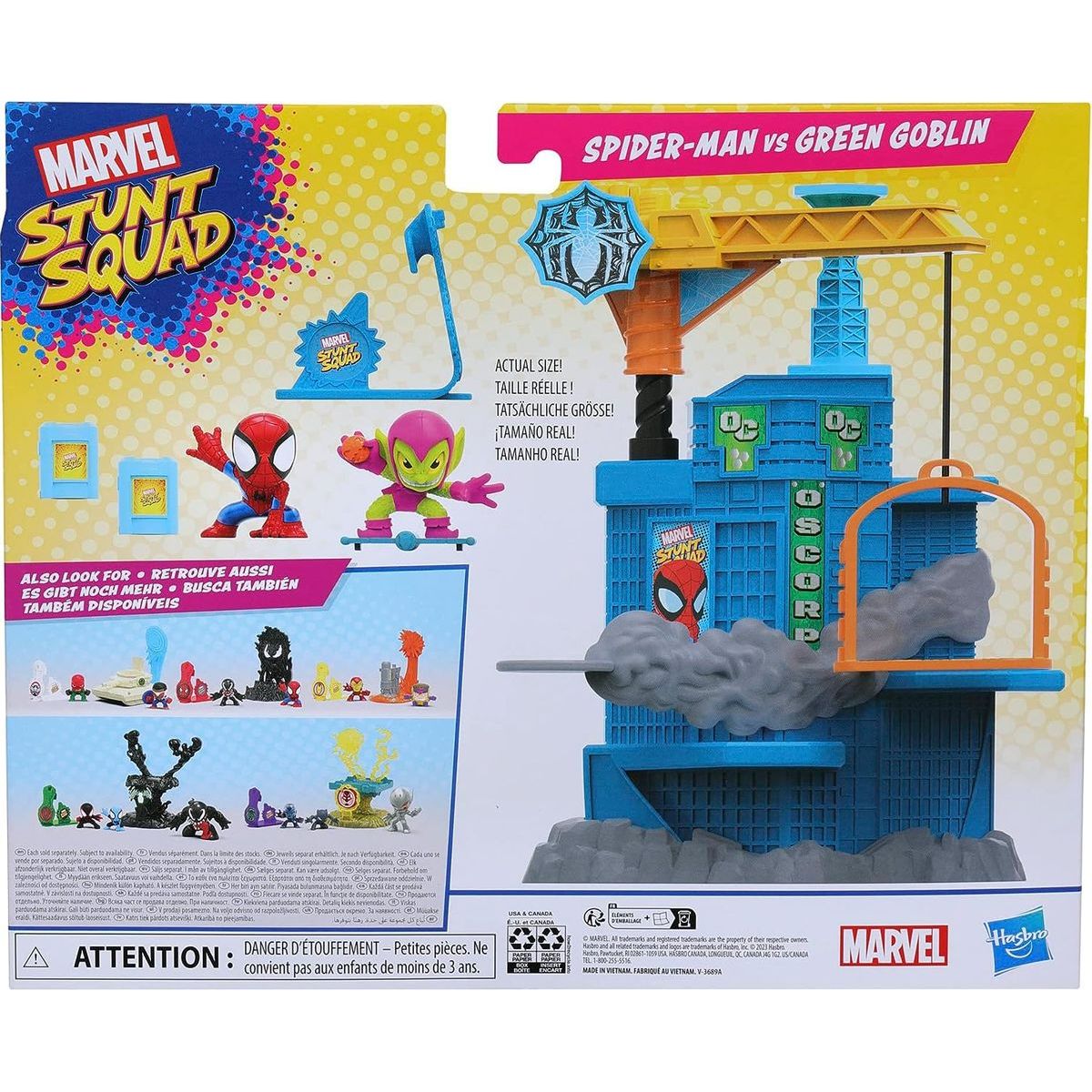 Hasbro Marvel Stunt Squad Smashin Heroes Spider-Man vs. Green Goblin