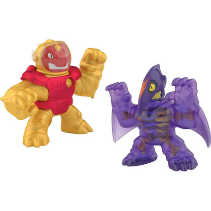 Goo Jit Zu figurka Galaktický útok Série 5 Sun Fyre Blazagon vs. Dark Matter Terrack 12 cm - Poškozený obal