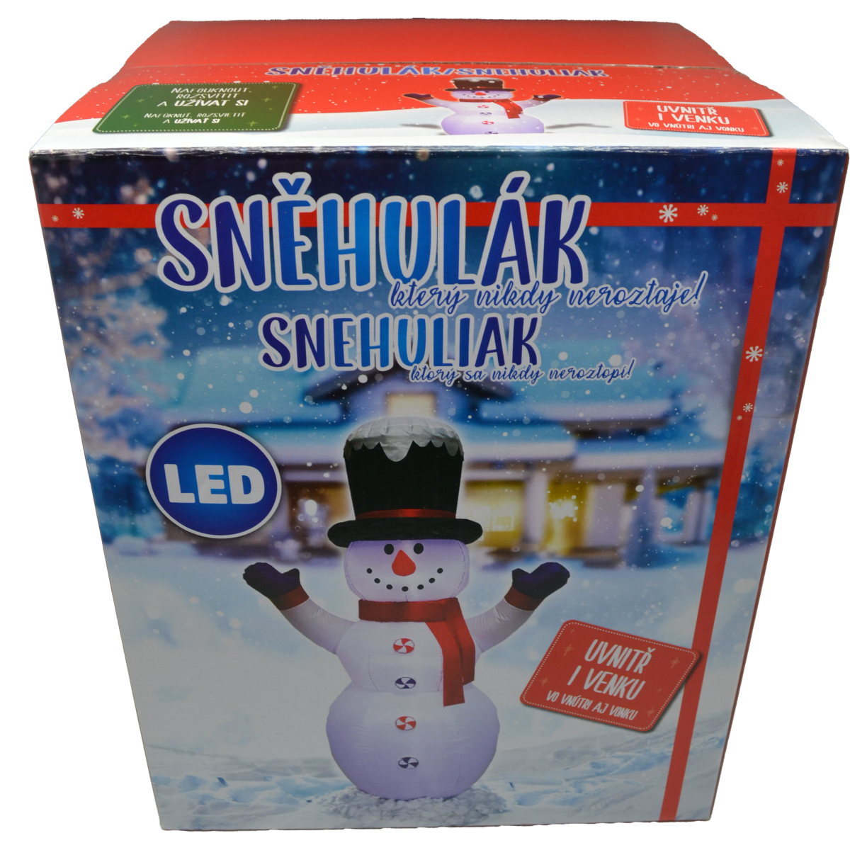 Nafukovací svítící sněhulák 245 cm