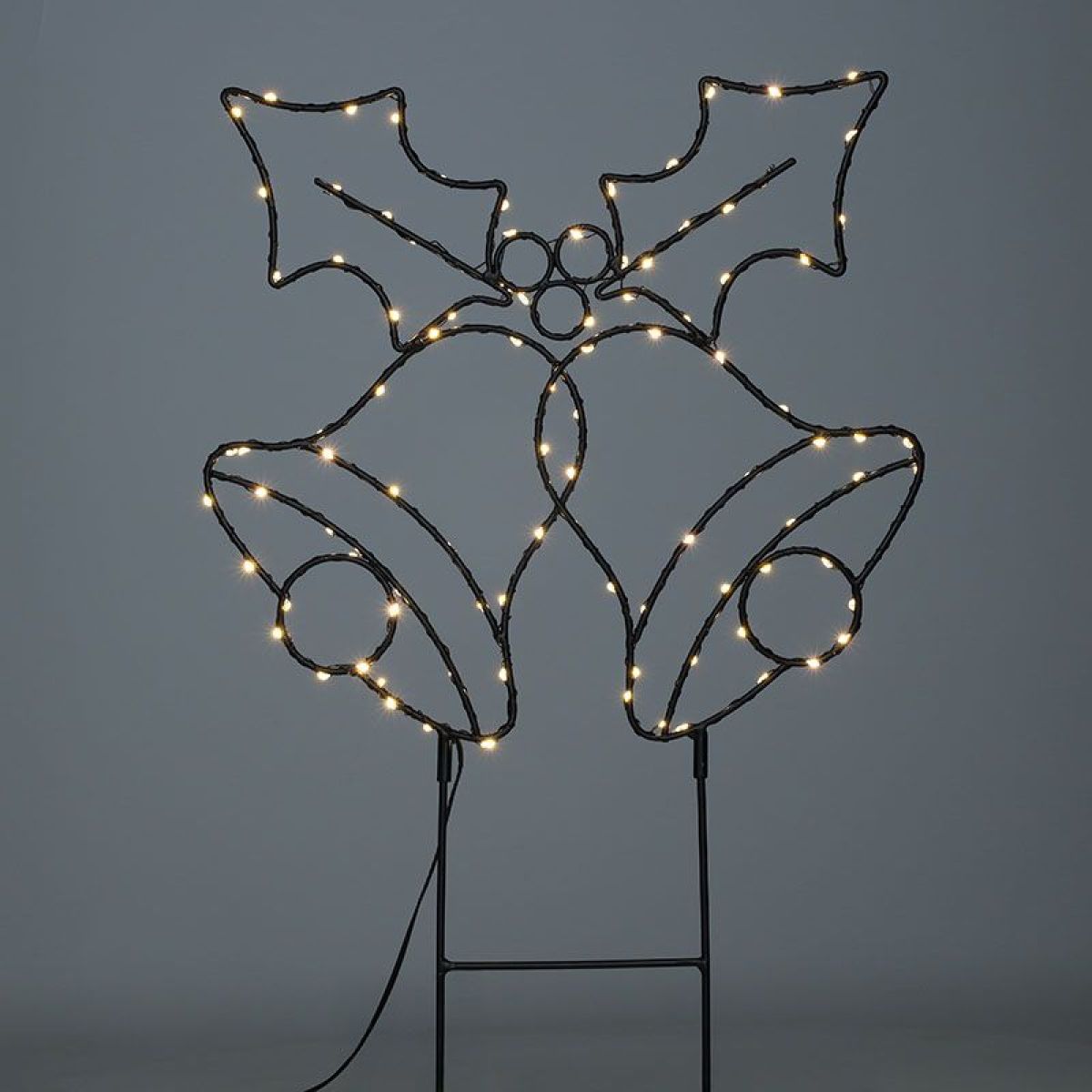 Solight LED venkovní dekorace zvonečky, 100x LED, časovač, 55cm, 3x AA