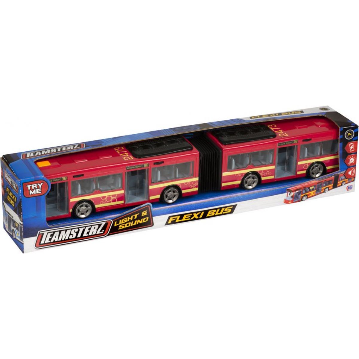 Halsall Teamsterz autobus se světlem a zvukem červený