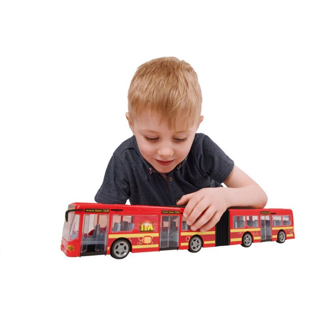 Halsall Teamsterz autobus se světlem a zvukem červený