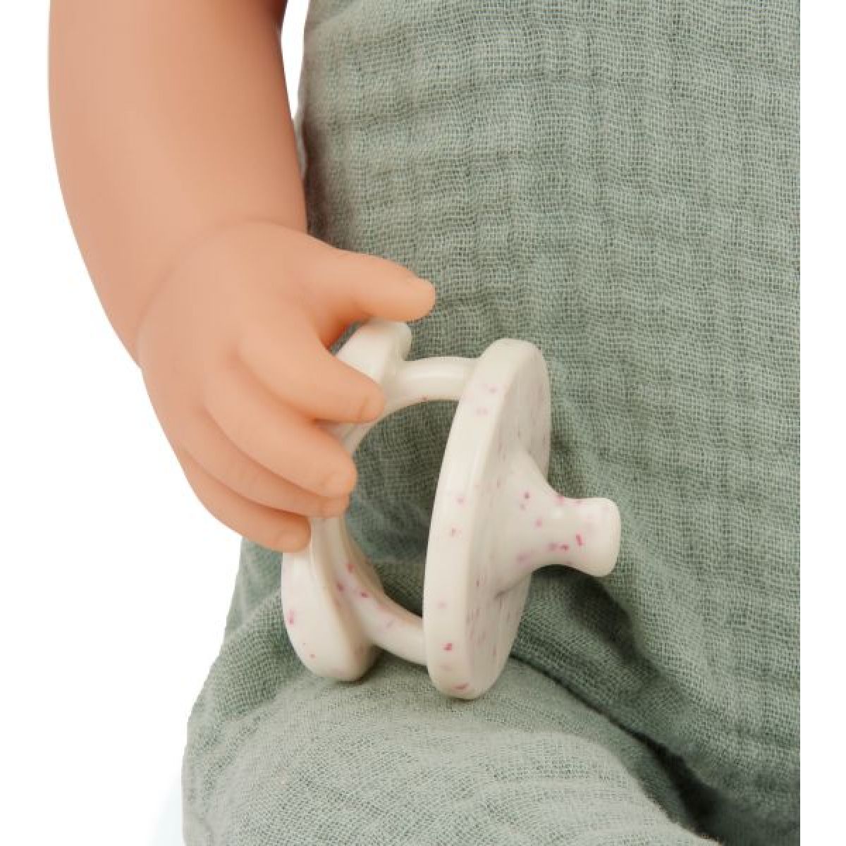 LullaBaby Panenka 35 cm v overalu s čelenkou