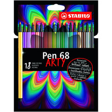 Prémiový vláknový fix STABILO Pen 68 ARTY 18 ks sada