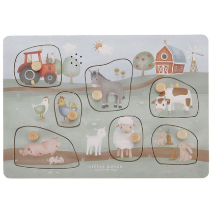 Little Dutch Vkládací puzzle se zvukem Farma