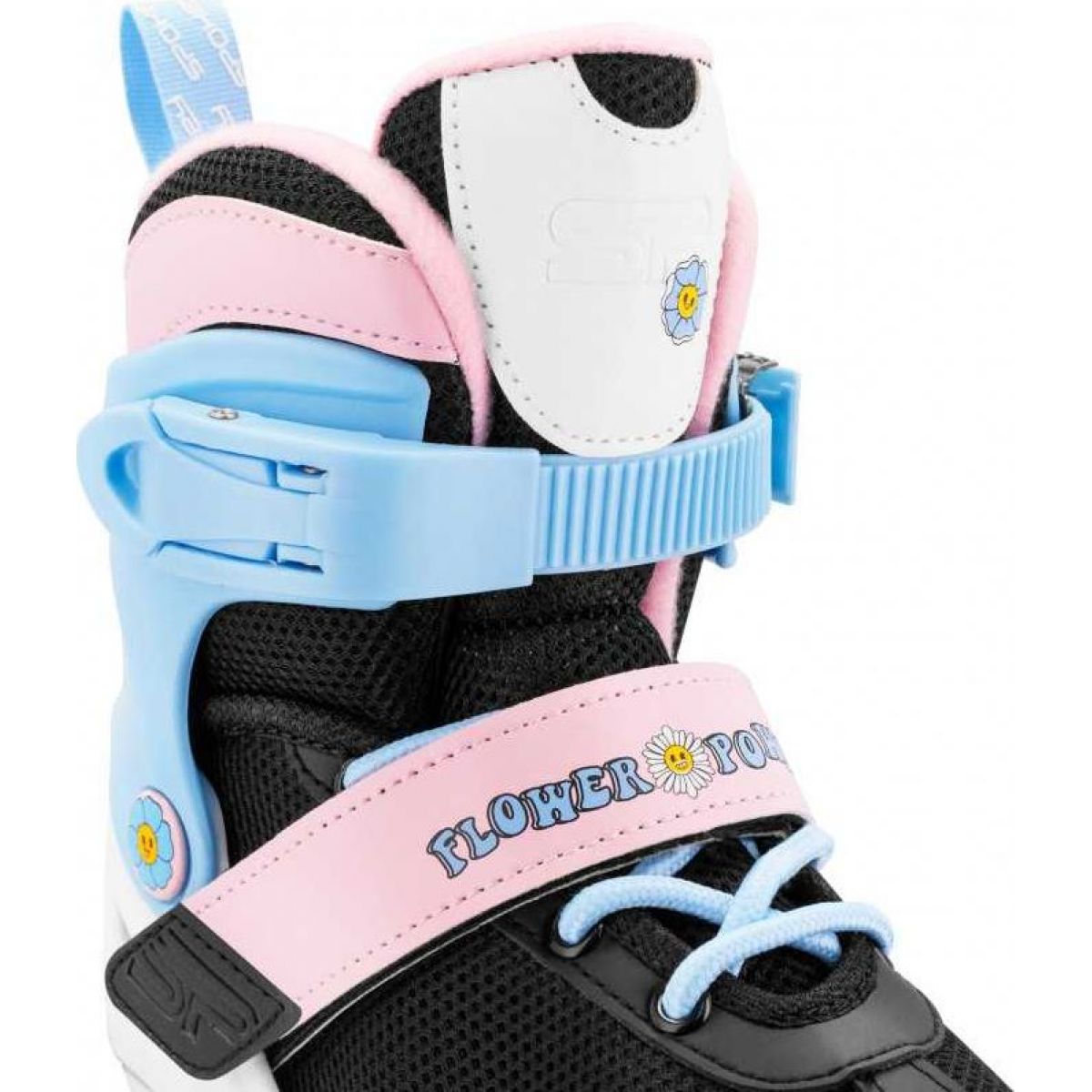 Spokey Joy Dětské kolečkové brusle, černo-růžové, ABEC7 Carbon, vel. 31 - 34