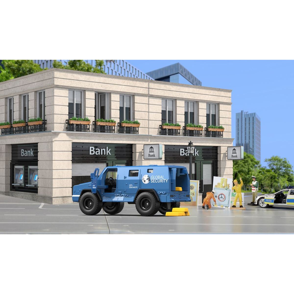 SIKU Super 1926 bezpečnostní auto pro přepravu peněz a cenností s nálepkami, 1:50