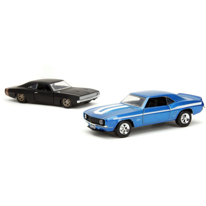Jada Rychle a zběsile Twin Pack Chevrolet Camaro 1969 a Dodge Charge Wide Body 1968, 1:32 Wave