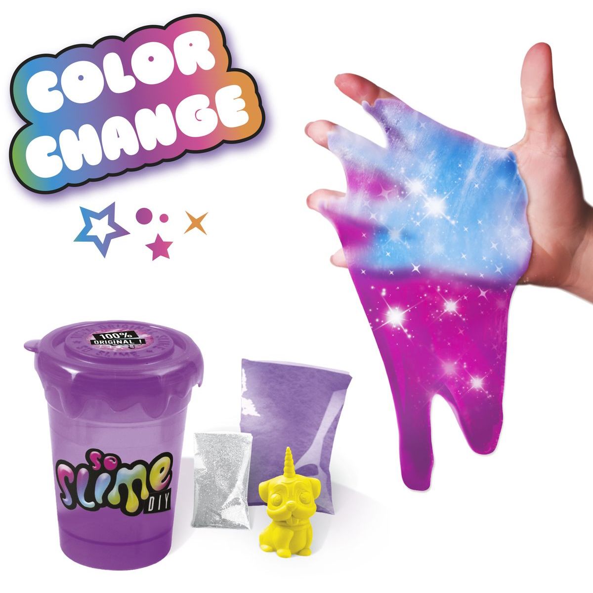 So Slime Shaker mění barvu fialový