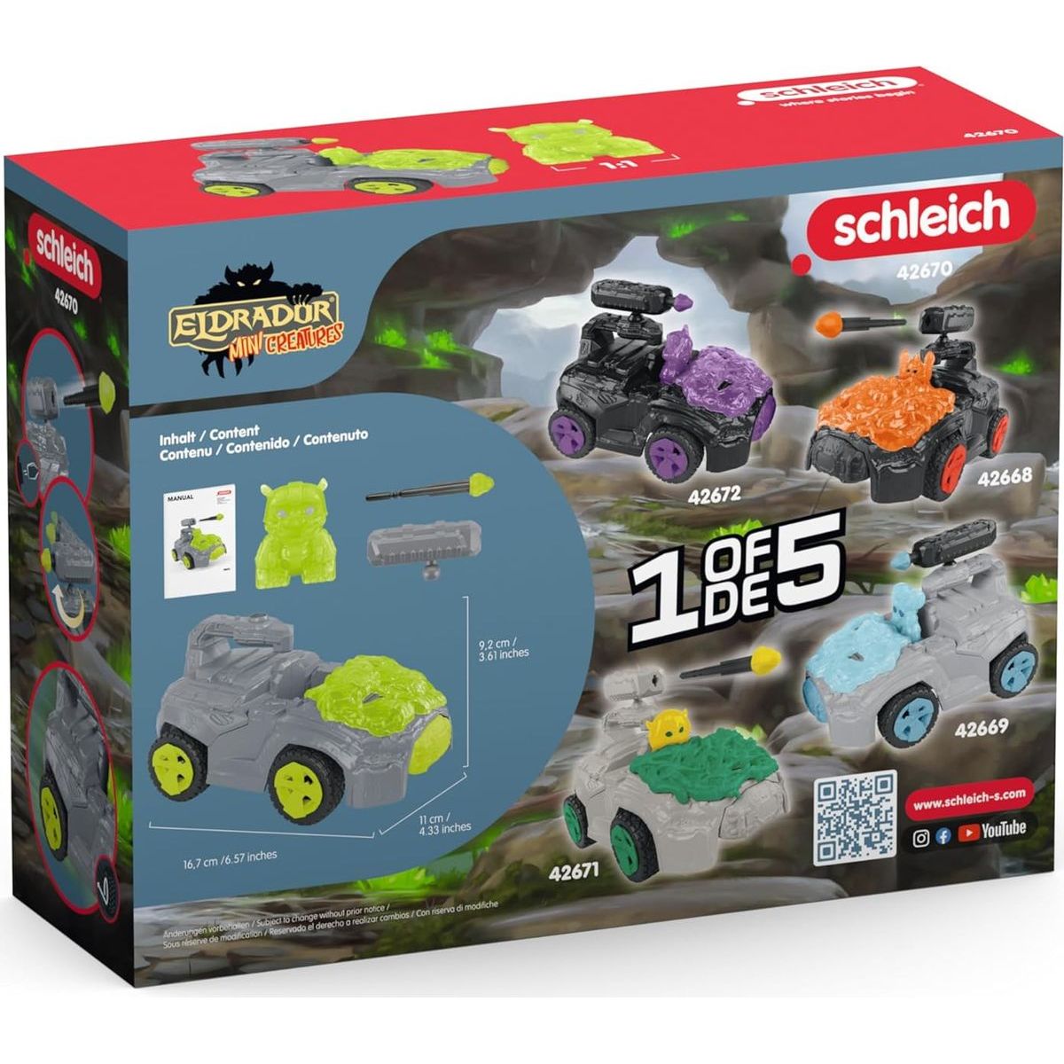 Schleich 42670 Kamenný crashMobile s figurkou Mini Creature