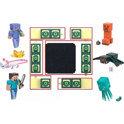 Mattel Minecraft 8 cm figurka Build a Portal Glow Squid