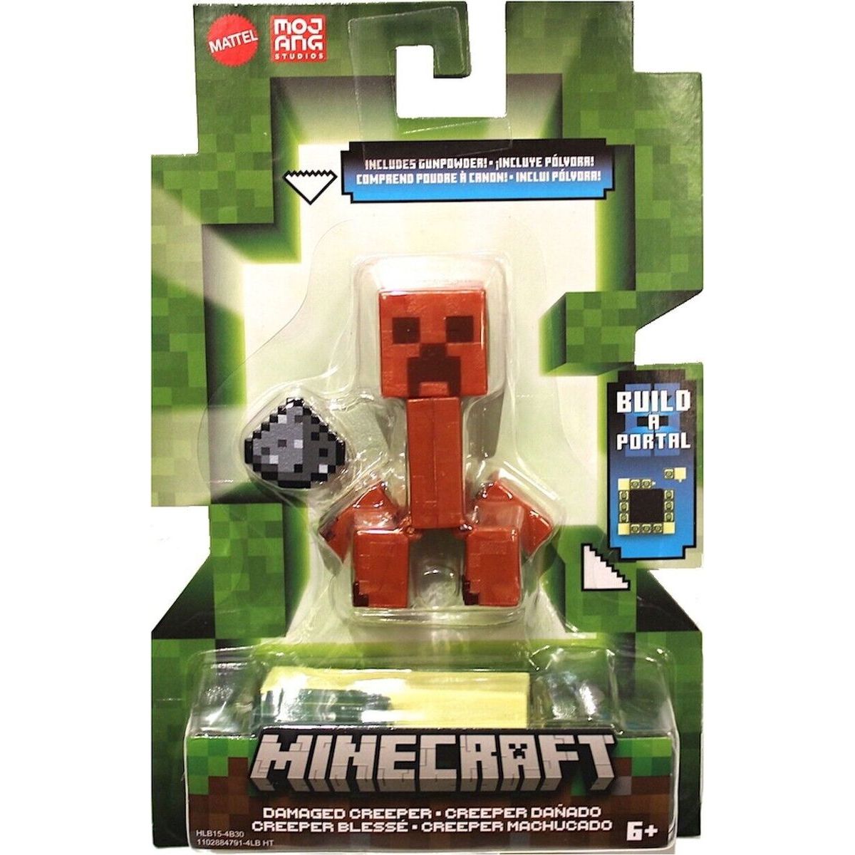 Mattel Minecraft 8 cm figurka Build a Portal Damaged Creeper