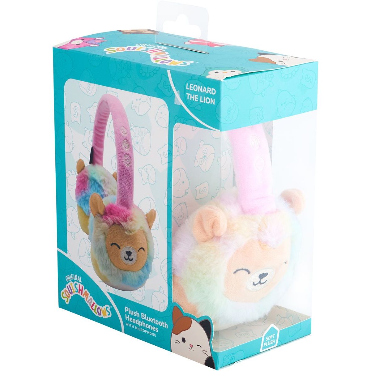Lazerbuilt Squishmallows Plush Bluetooth Headphones - Leonard