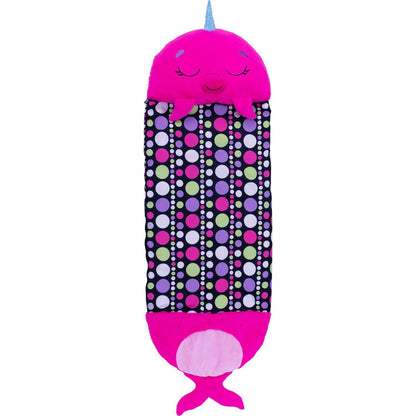 Happy Nappers spacáček usínáček růžový narval Nelli 135 cm