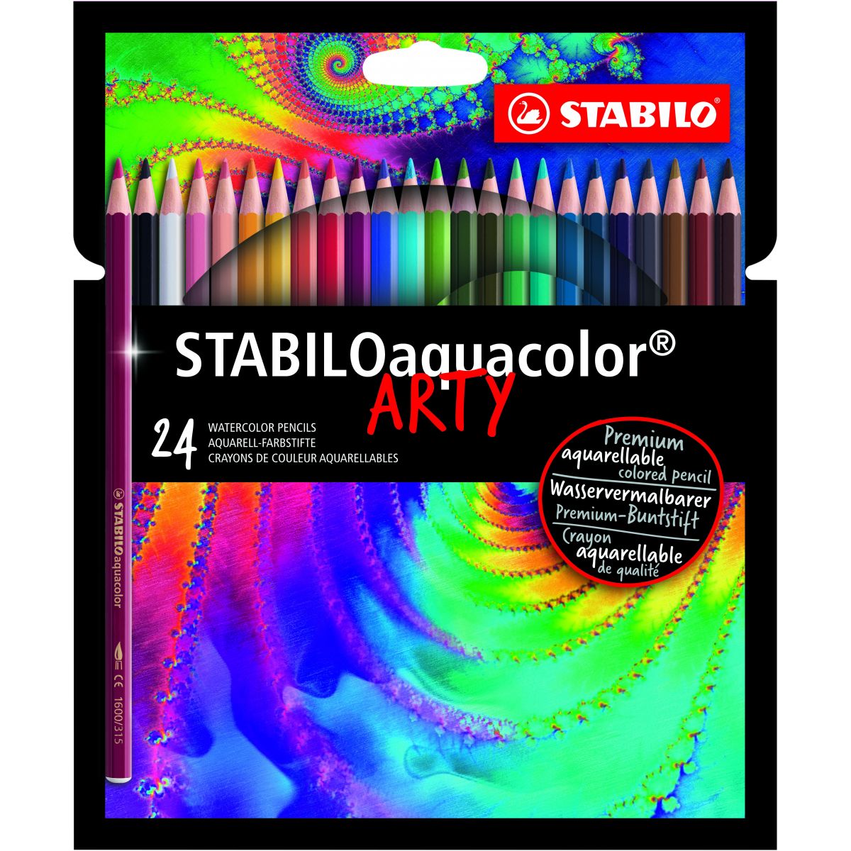 Akvarelové pastelky STABILOaquacolor ARTY 24 ks sada