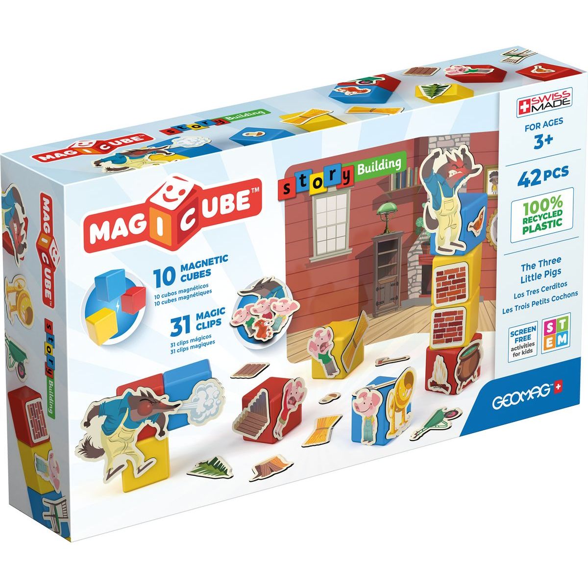 Geomag Magicube Three Little Pigs 42 dílků