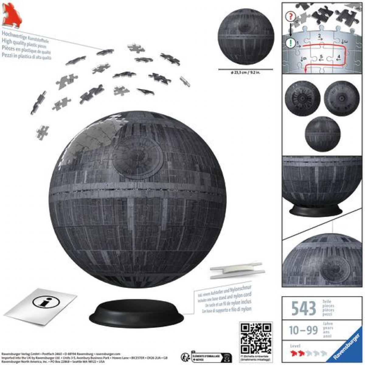 Ravensburger 115556 Puzzle-Ball Star Wars: Hvězda smrti 540 dílků