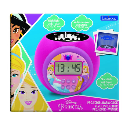Lexibook Budík Disney princezny se stropním projektorem