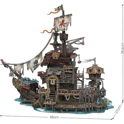 CubicFun Puzzle 3D Pirátský přístav Tortuga 218 dílků