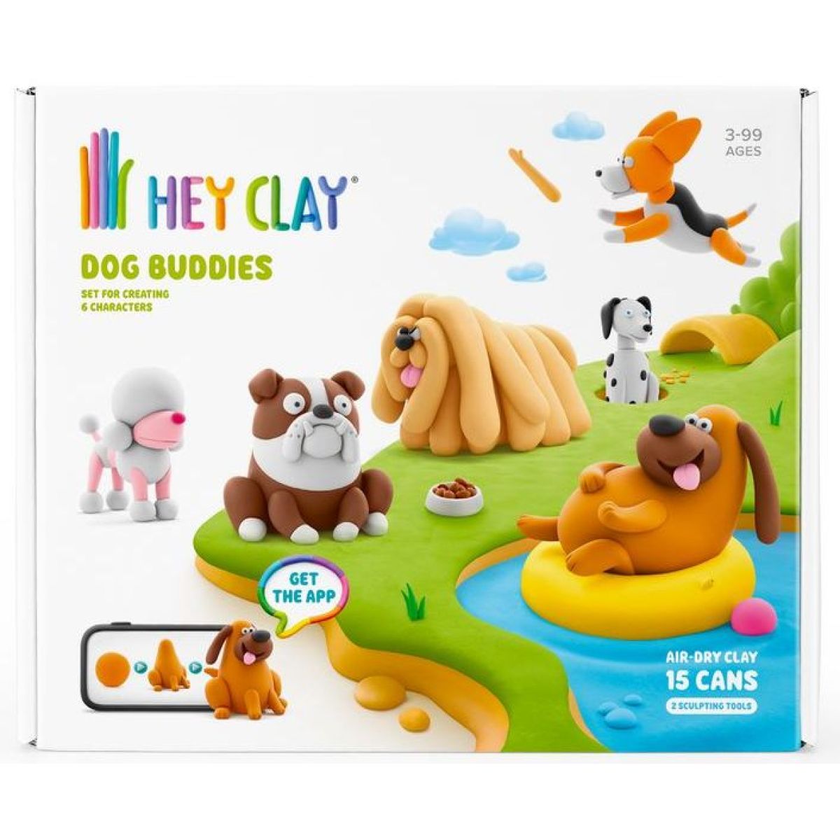 HEY CLAY SET DOG BUDDIES 15PK CEE