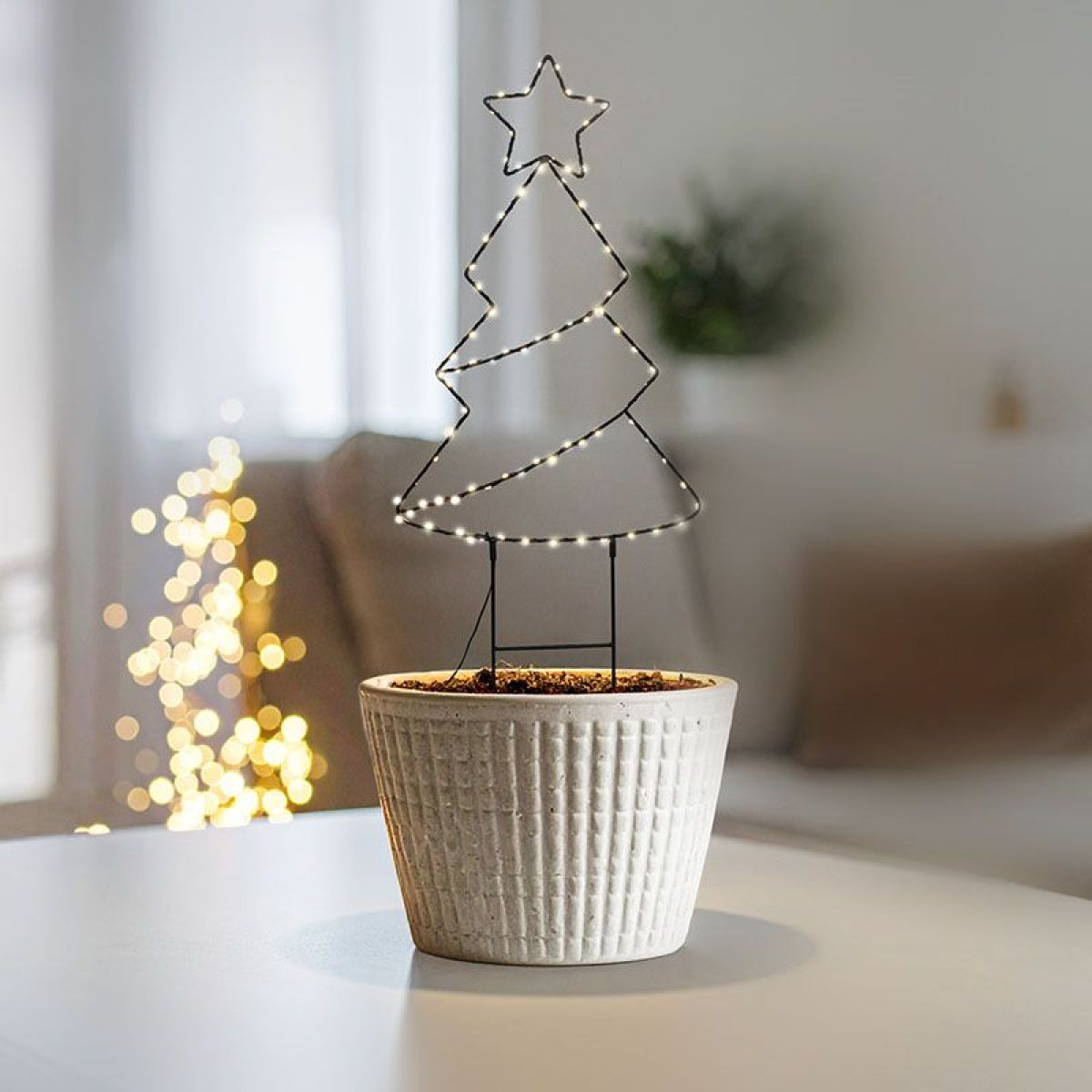 Solight LED venkovní dekorace vánoční stromeček, 85x LED, časovač, 68cm, 3x AA