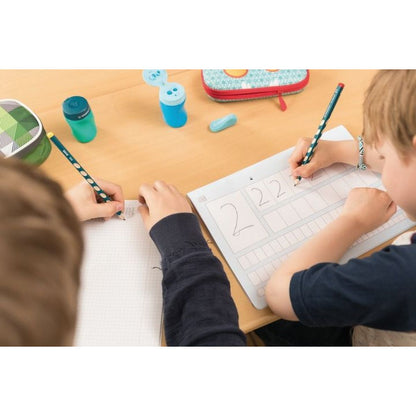 Tenká ergonomická grafitová tužka pro praváky STABILO EASYgraph S modrá 2 ks HB