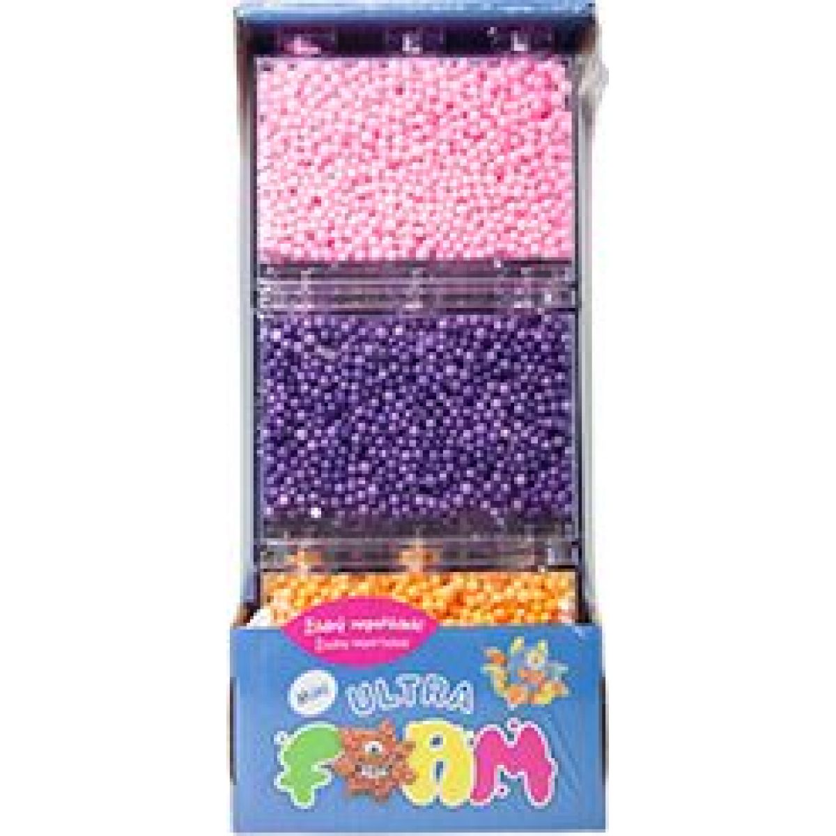 Ultra Foam mini balení 3 ks - růžová, fialová, oranžová modelovací hmota