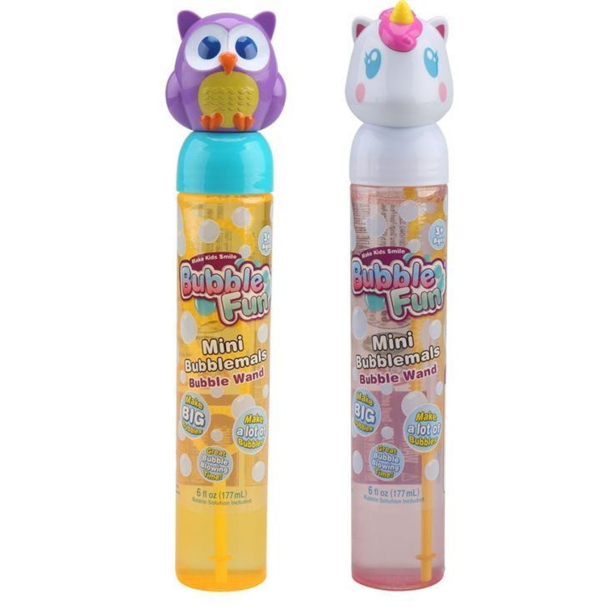 Bubble Fun Bublifuk se zvířecí hlavou Jednorožec a Sova 177 ml - více druhů - sova