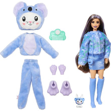 Barbie Cutie Reveal Barbie v kostýmu Zajíček ve fialovém kostýmu roztomilé Koaly