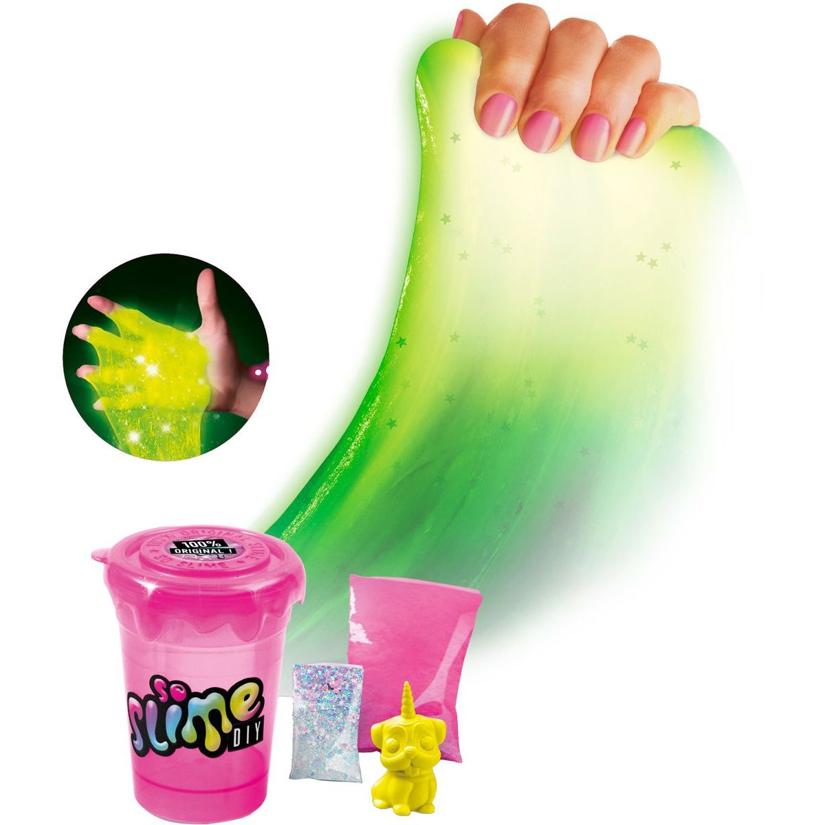 So Slime 1 pack svítící ve tmě - žlutý