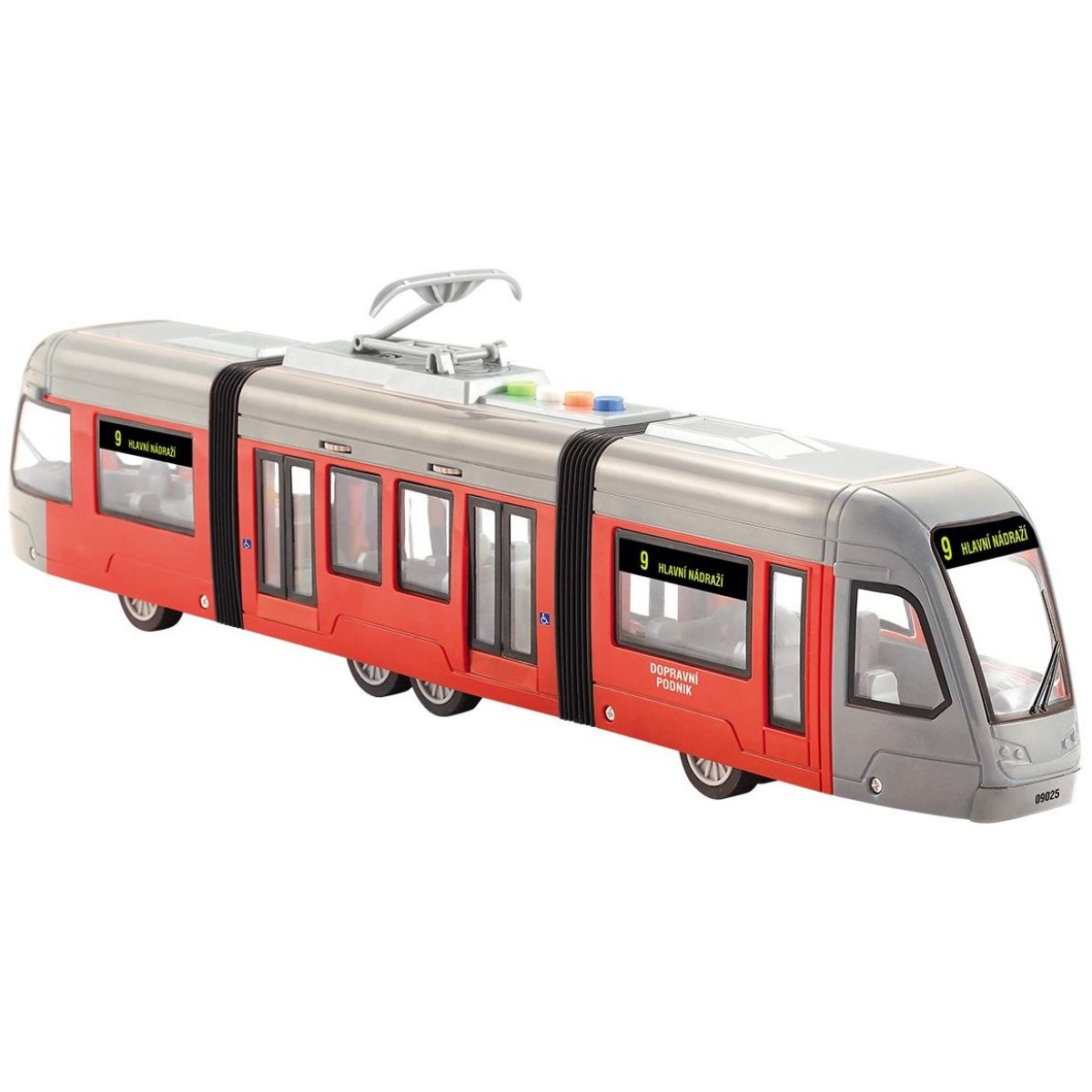 Tramvaj na setrvačník se světlem a hudbou