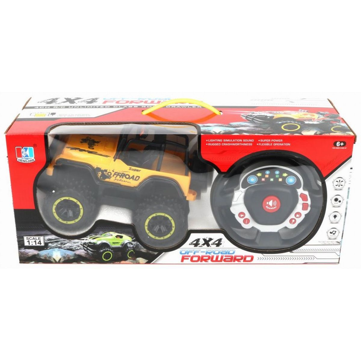 Alltoys RC džíp na dálkové ovládání žluté