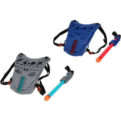 Alltoys Vodní sada pumpovací pistole 33 cm s vestou šedivý štít