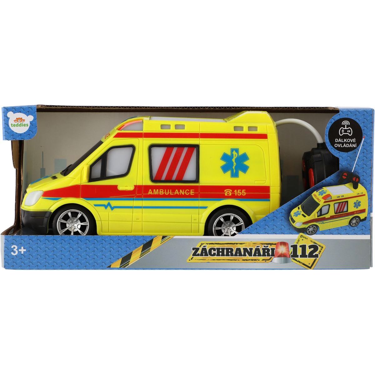 Teddies Auto RC ambulance plast 20 cm 27 MHz
