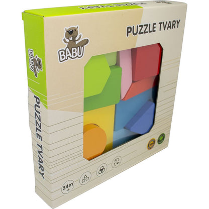 BABU - Dřevěné geometrické puzzle