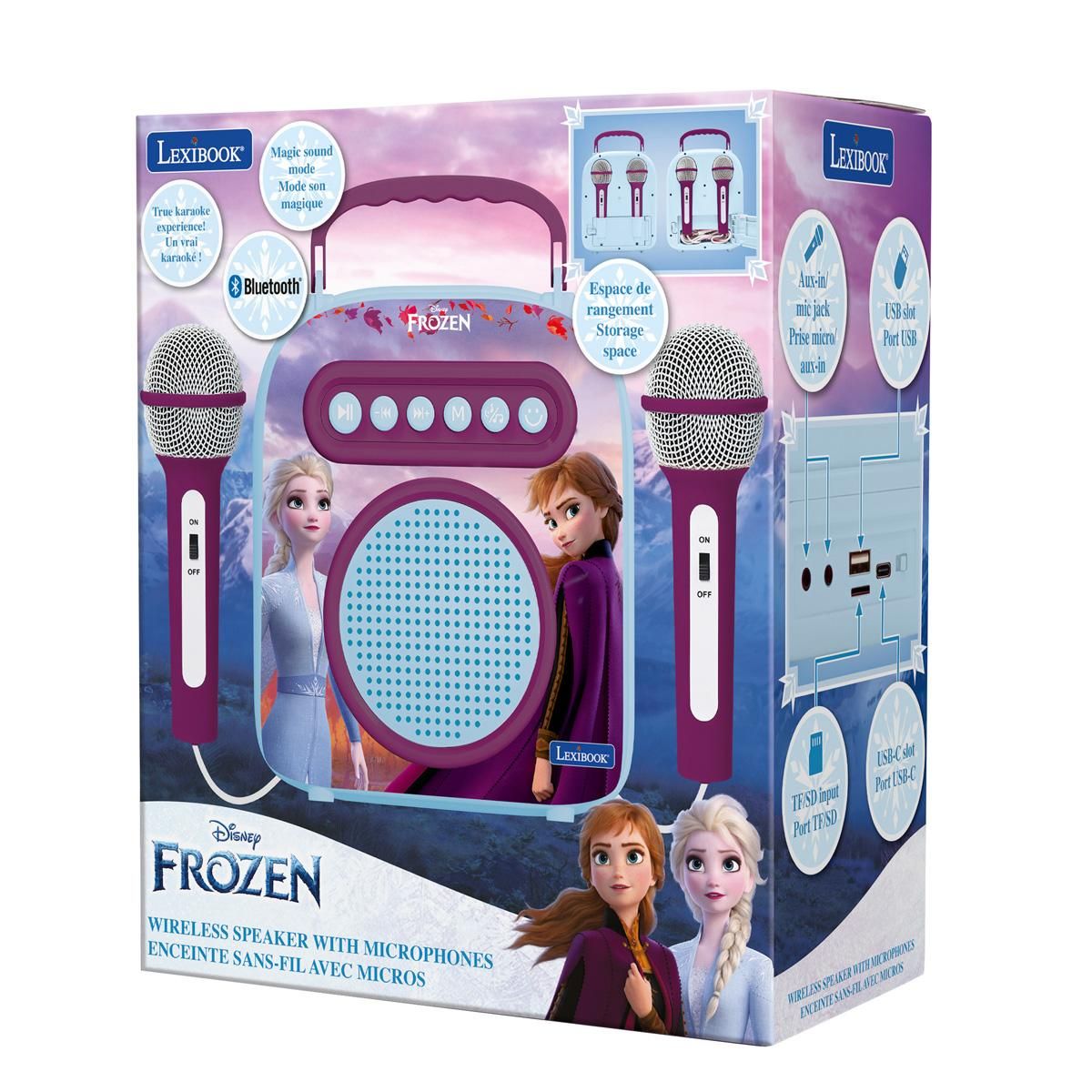 Lexibook Bezdrátový reproduktor Frozen se 2 mikrofony a měničem hlasu
