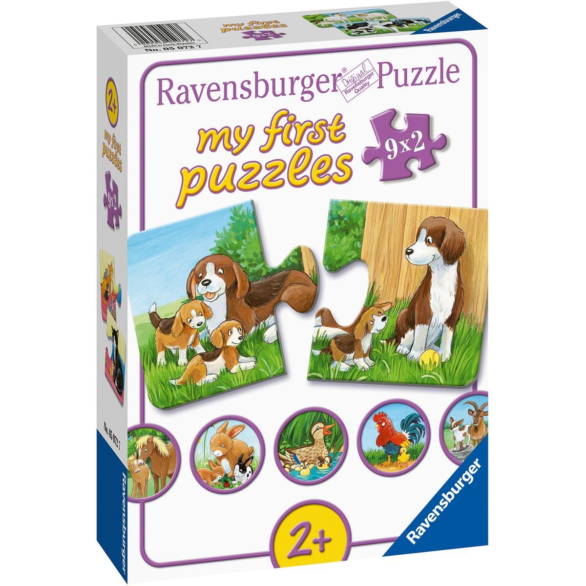 Ravensburger Puzzle Zvířátka na dvoře 9 x 2 dílků