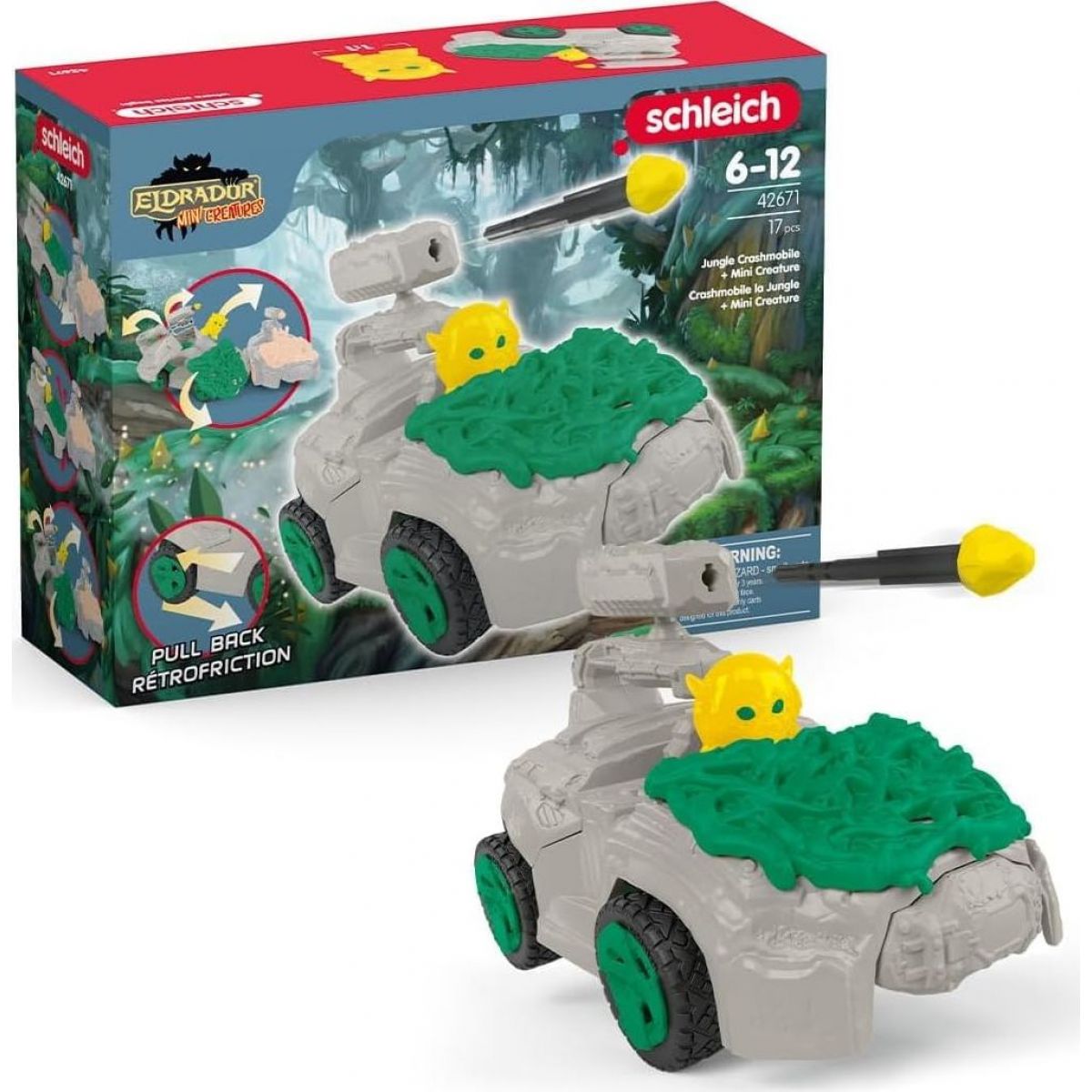 Schleich 42671 CrashMobile z džungle s figurkou Mini Creature