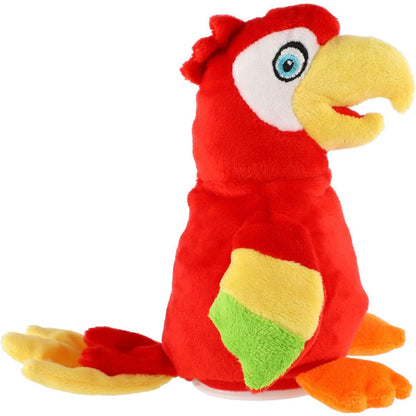 Teddies Plyšový papoušek Jaroušek opakující věty 18 cm