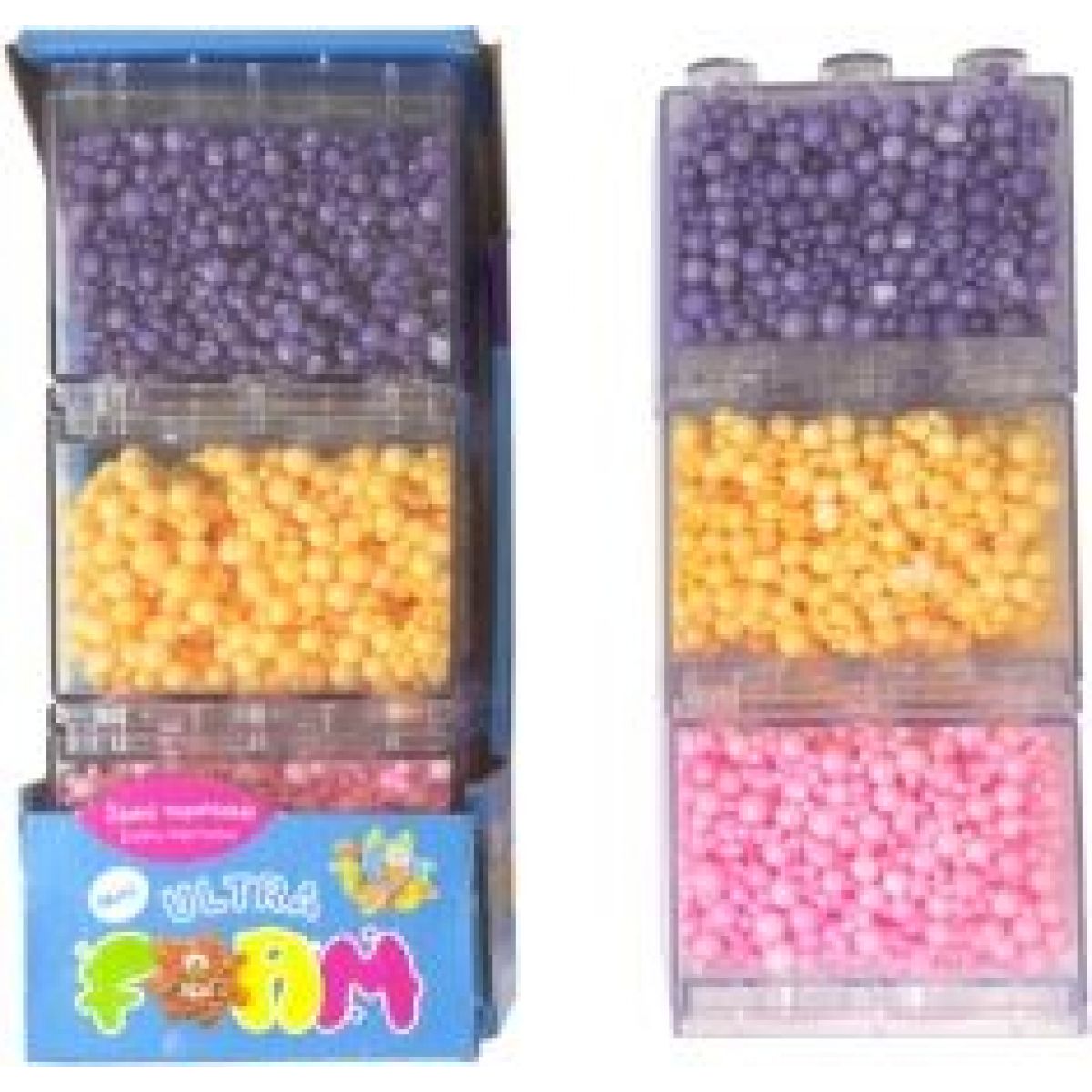 Ultra Foam mix balení 3 ks - růžová, fialová, oranžová modelovací hmota