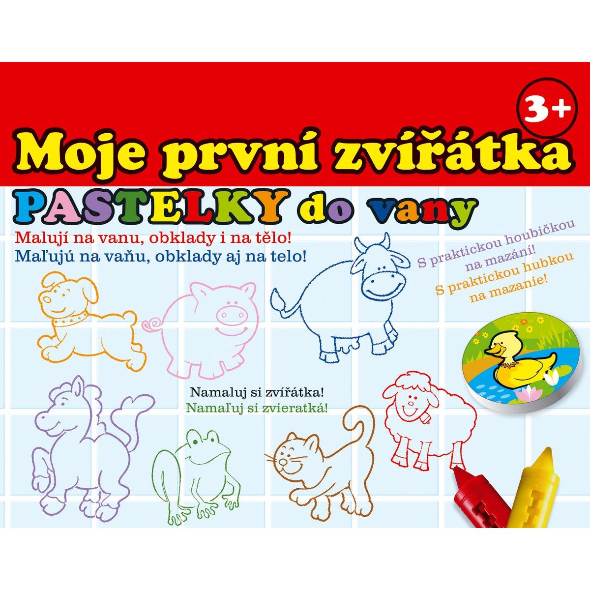 Teddies Moje první zvířátka Pastelky do vany