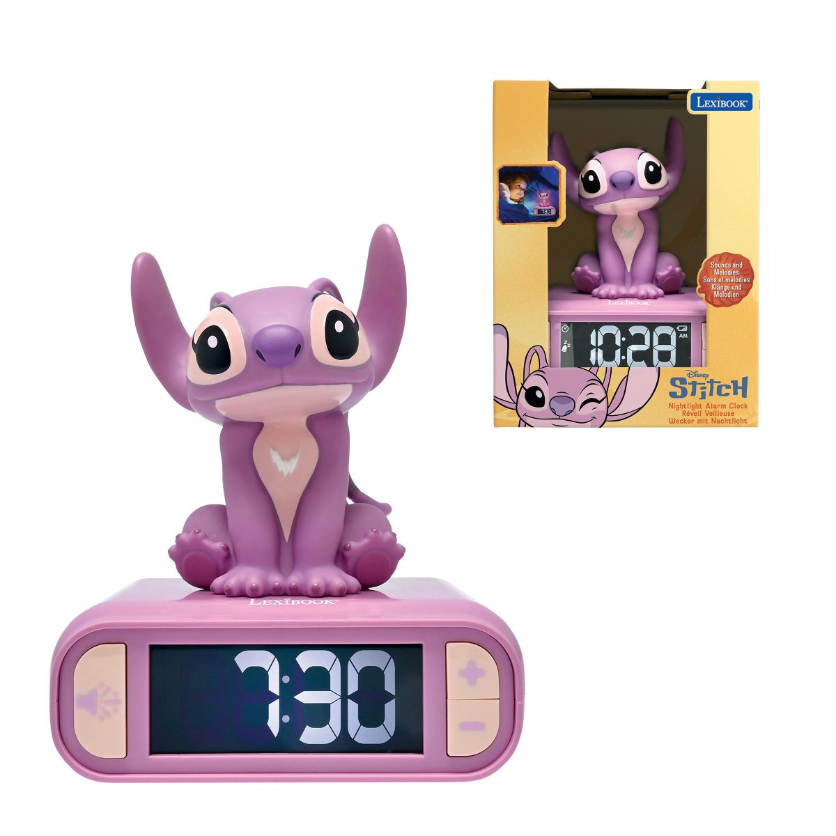 Lexibook Budík Stitch Angel se svítící figurkou