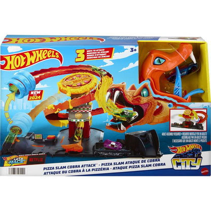 Mattel Hot Wheels City hladová kobra útočí na pizzerku