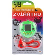 Zvířátko Tamagochi elektronické přívěsek se šňůrkou se zvukem 5 x 6 cm zelená