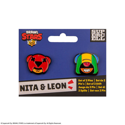 Cinereplicas Brawl Stars set pinů (Nita & Leon)