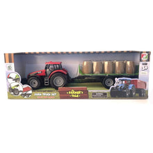 Alltoys Traktor na setrvačník s valníkem a s sudy červený